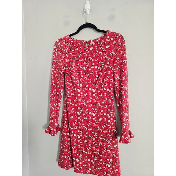 Free People Red Floral Dress Size XS - Picture 7 of 8